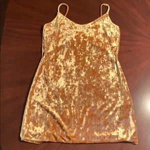 Boujee velvet gold dress